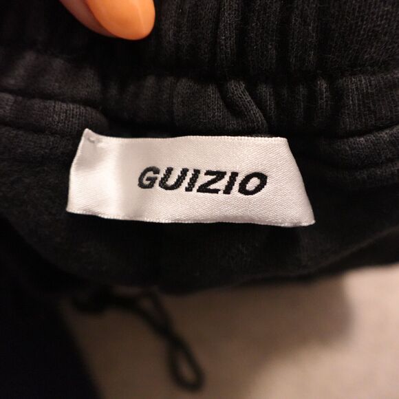 Guizio Small Inside out Joggers Distressed Track Sweatpant Black - Picture 5 of 11